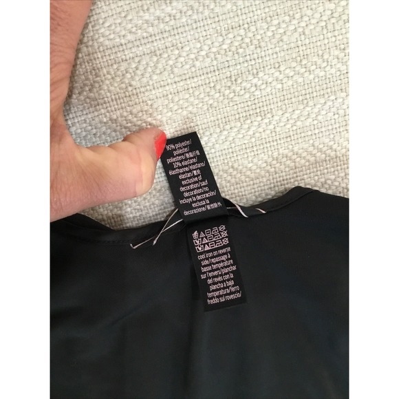 Victoria secrets Black label black crushed velvet Mini slip dress extra small - Picture 8 of 8